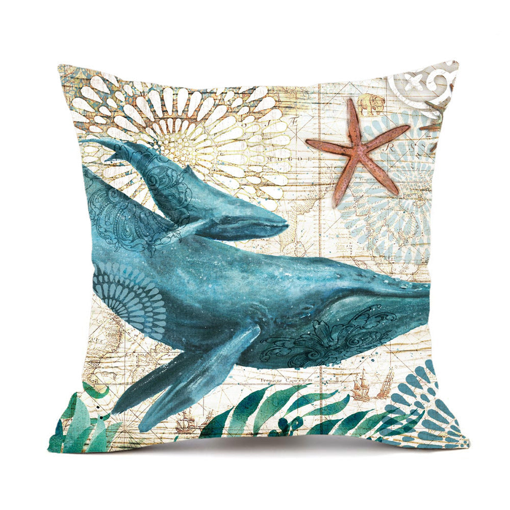 Throw Pillow Covers-Sea Turtle Aquatic Animals-Home Decor Pillow Cover