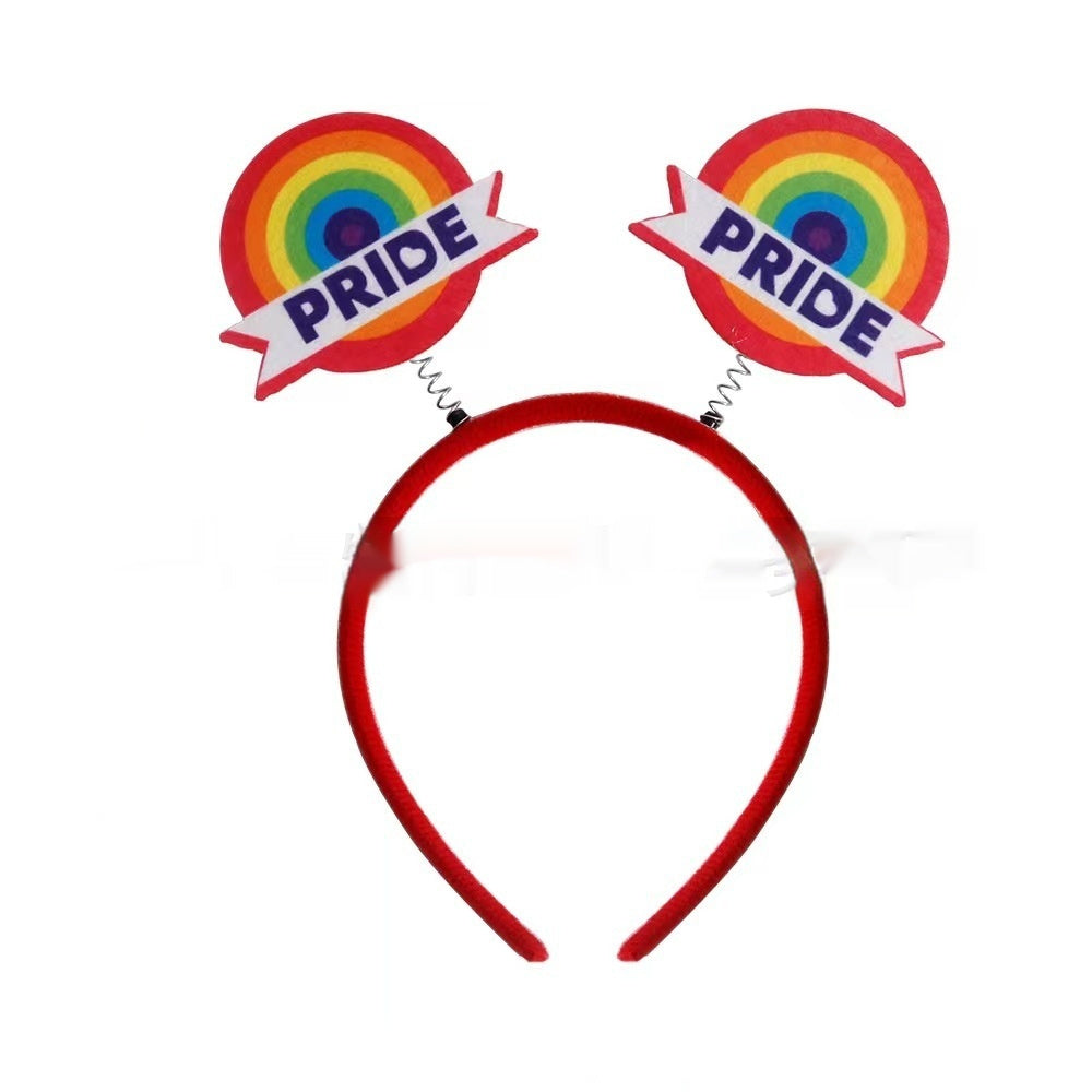 Pride Theme Headbands-Colorful Rainbow Headgear-Party-Parade-Fun