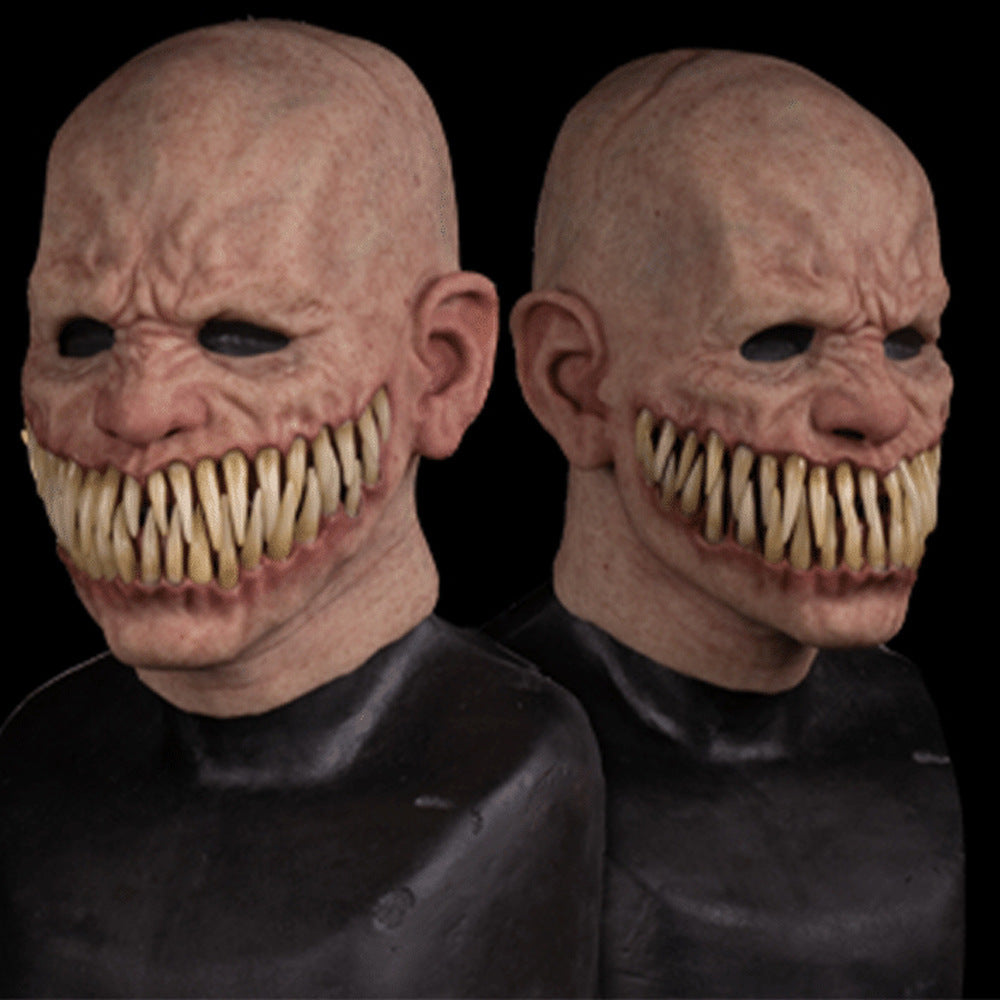 Full Mask-Smiling Fangs Creature-Horror Mask-Halloween Scary/Creepy