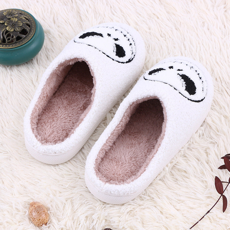 Smiling Skeleton Face Slippers-Non Slip-Halloween Theme Slippers