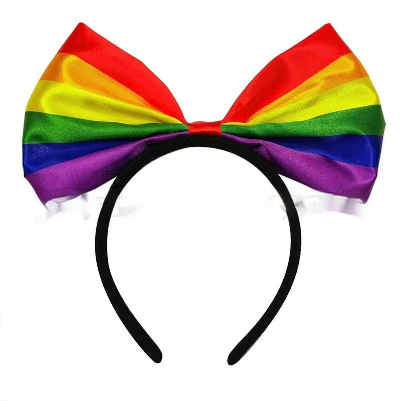 Pride Theme Headbands-Colorful Rainbow Headgear-Party-Parade-Fun