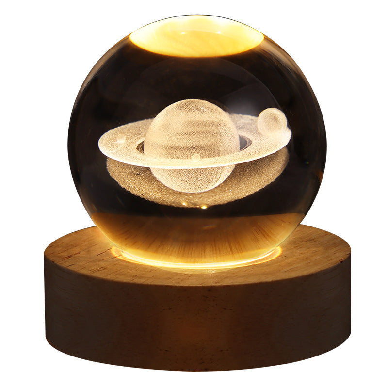 LED Night Light-Galaxy Crystal Ball Table Lamp-3D Decorative Lamp