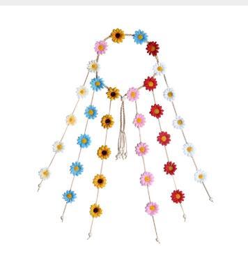 Bohemian Style Flower Head Garland-Headbands-Wedding-Party-Ceremonial