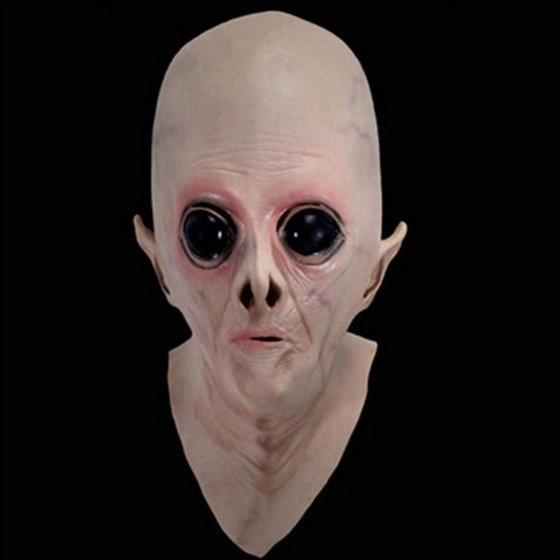 Halloween Alien Full Head Mask-Costume Creepy Scary Face Mask