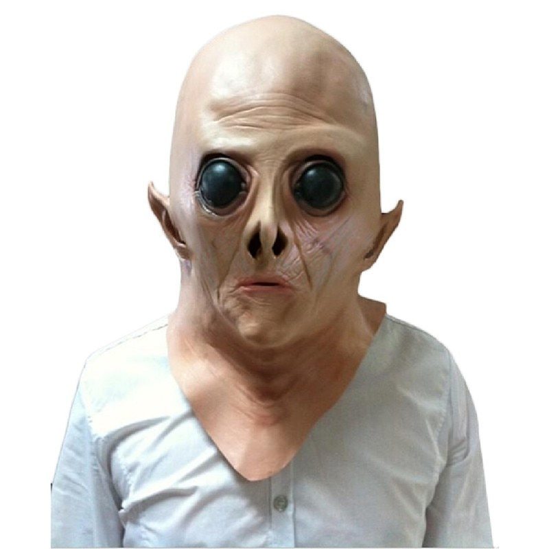 Halloween Alien Full Head Mask-Costume Creepy Scary Face Mask