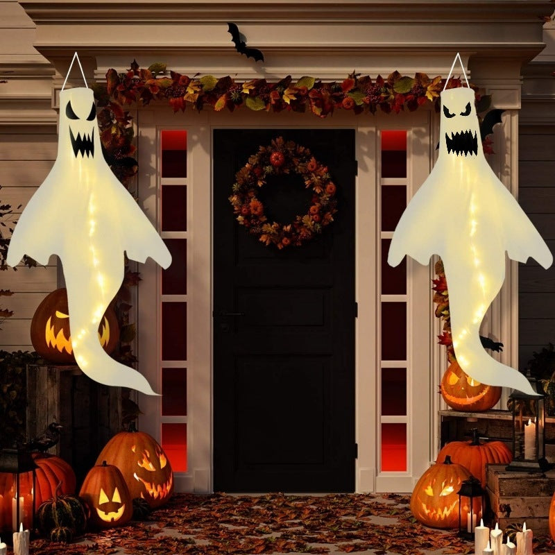 Floating Halloween Ghost-Halloween Windsock-Fishtail Ghost Prop