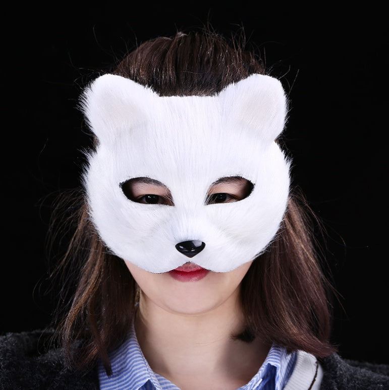 Popular Animal-Cat Face Half Mask-Furry Faced Animal Mask