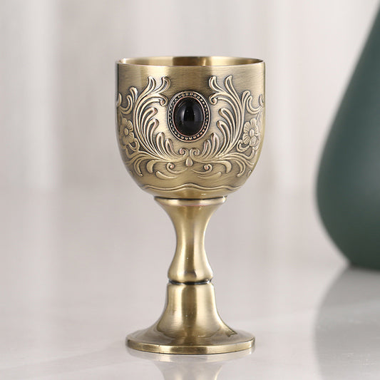 Retro Style Wine Vessel-Medieval Drinking Goblet-Bronze Look