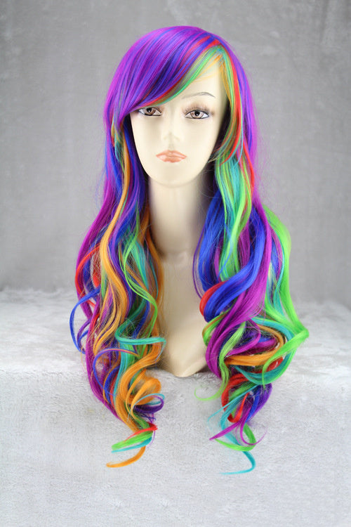 Multi-Color Hair-Wig-Fabulous Hairstyle Purple-Blue-Gradient-Cosplay