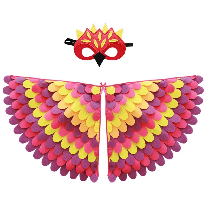 Carnival Costume Wings With Mask-Colorful Party Wings Sets