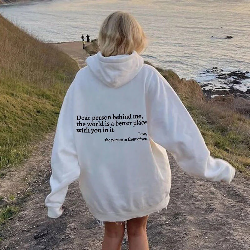 Popular HOODIE Jackets-"Dear Person Behind Me" Saying-Positive Message