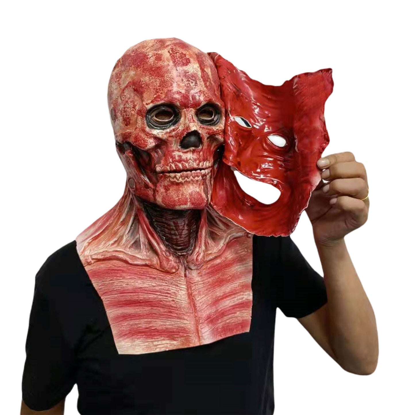 Peeling Bloody Face Mask-Halloween Gory Horror Mask-Face Peel