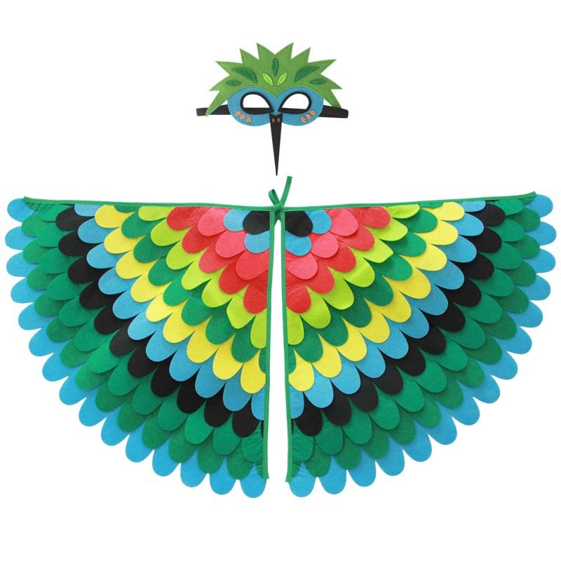 Carnival Costume Wings With Mask-Colorful Party Wings Sets