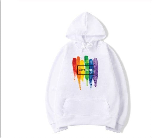 Pride-LGBT-Cotton Fleece Hoodies-Pullover Sweatshirts-Love Wins