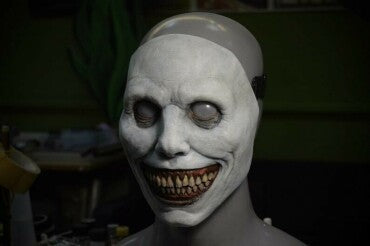 Smiling Ghoul Halloween Scary Mask-Face Mask Smiling-Creepy Horror