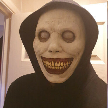 Smiling Ghoul Halloween Scary Mask-Face Mask Smiling-Creepy Horror