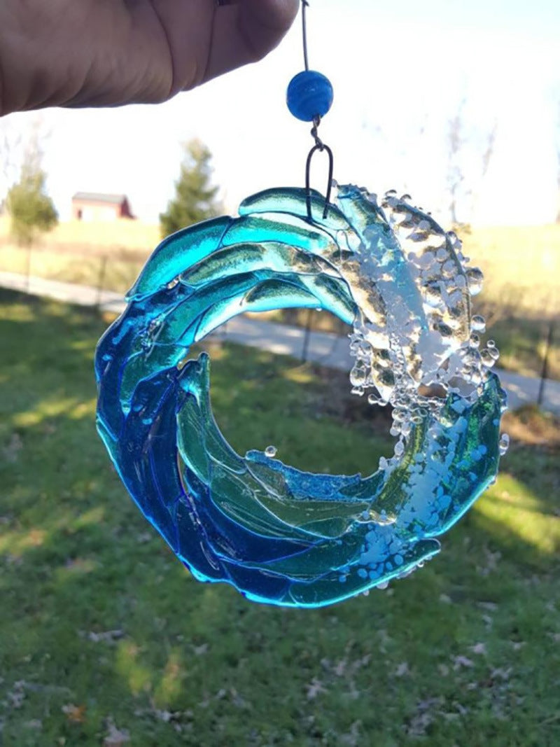 Blue Wave Ornament-Wall Decor-Hanging Indoor/Outdoor Ornament