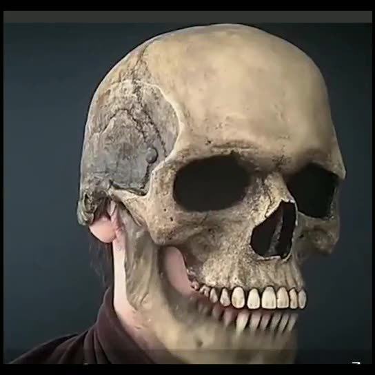 Skull Head-Mask-Helmet-MOVEABLE JAW- Full Head Halloween Mask