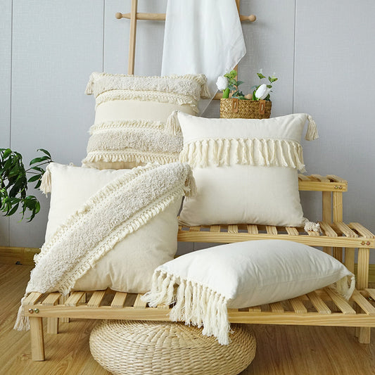 Home Fashion Boho Ethnic Tufted Pillowcase - Shop Eclectic Ear