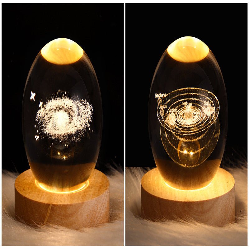 LED Night Light-Galaxy Crystal Ball Table Lamp-3D Decorative Lamp