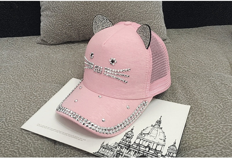 Stylish Cat Design Ball Caps-Unique Cat Lovers Headgear-Cat Ears