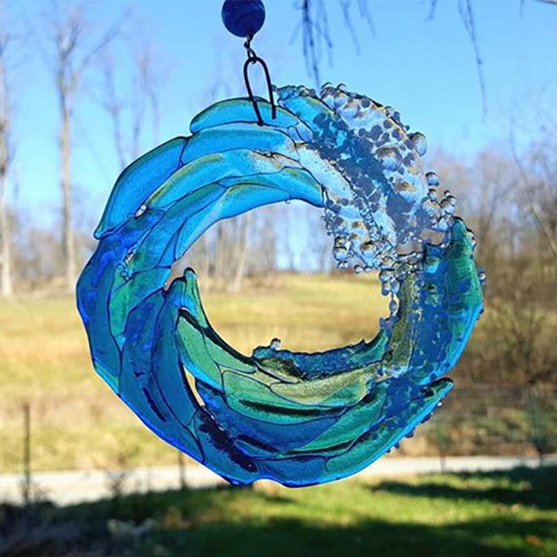 Blue Wave Ornament-Wall Decor-Hanging Indoor/Outdoor Ornament