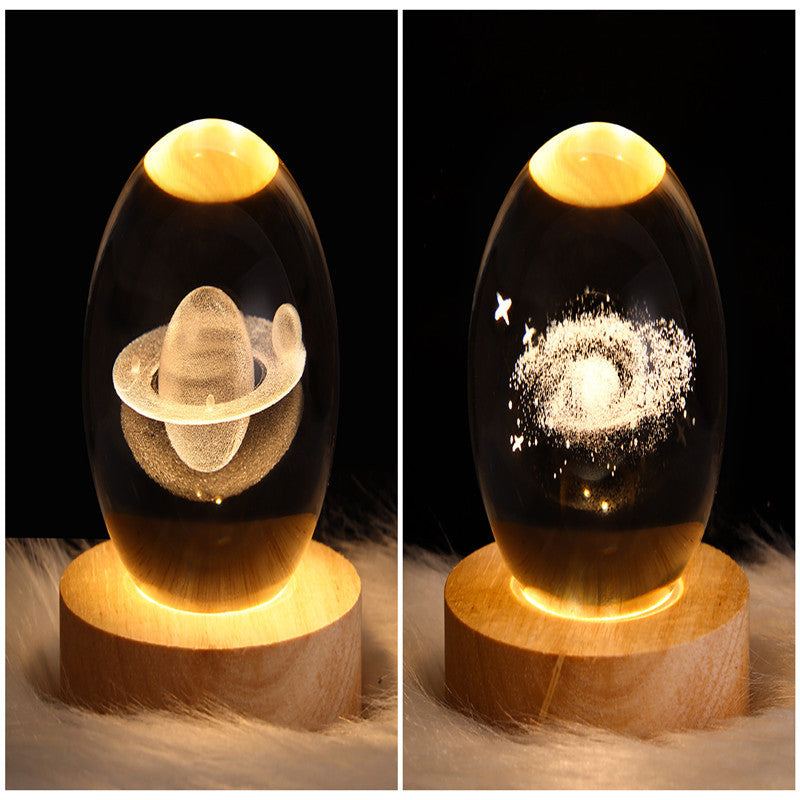 LED Night Light-Galaxy Crystal Ball Table Lamp-3D Decorative Lamp