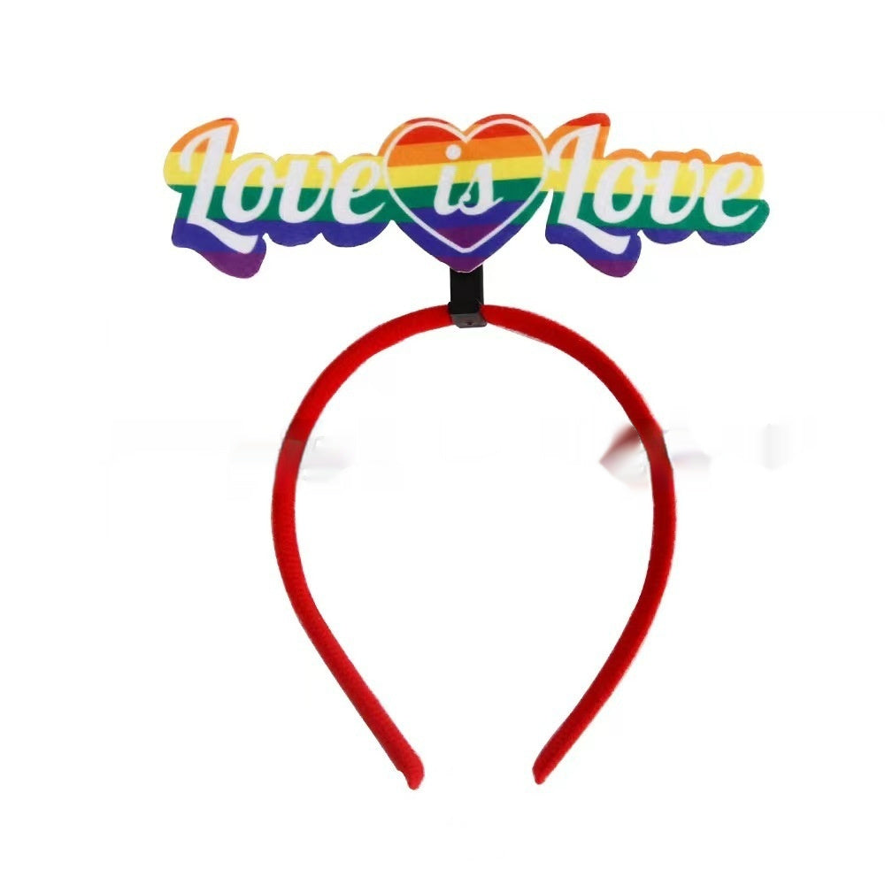 Pride Theme Headbands-Colorful Rainbow Headgear-Party-Parade-Fun