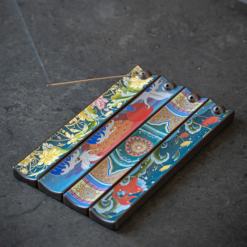 Incense Burner-Enamel Design Ceremonial Incense Holder/Burner