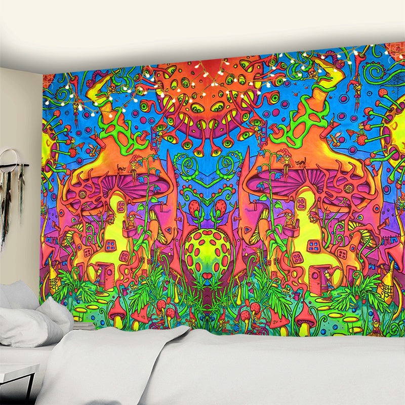 Groovy Mushroom-Psychedelic Wall Hanging-Boho Home Decor - Shop Eclectic Ear