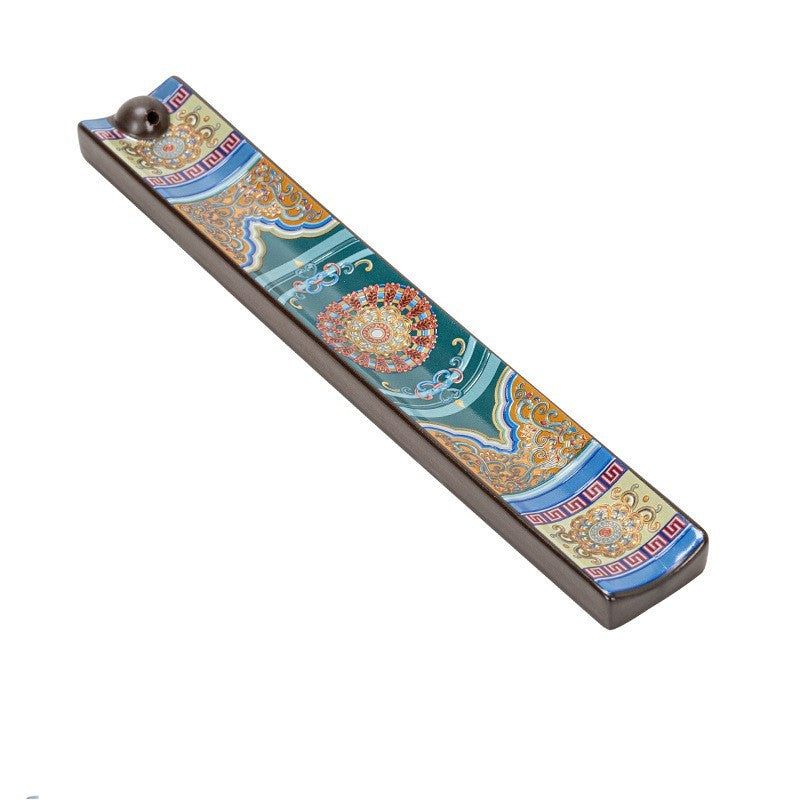 Incense Burner-Enamel Design Ceremonial Incense Holder/Burner