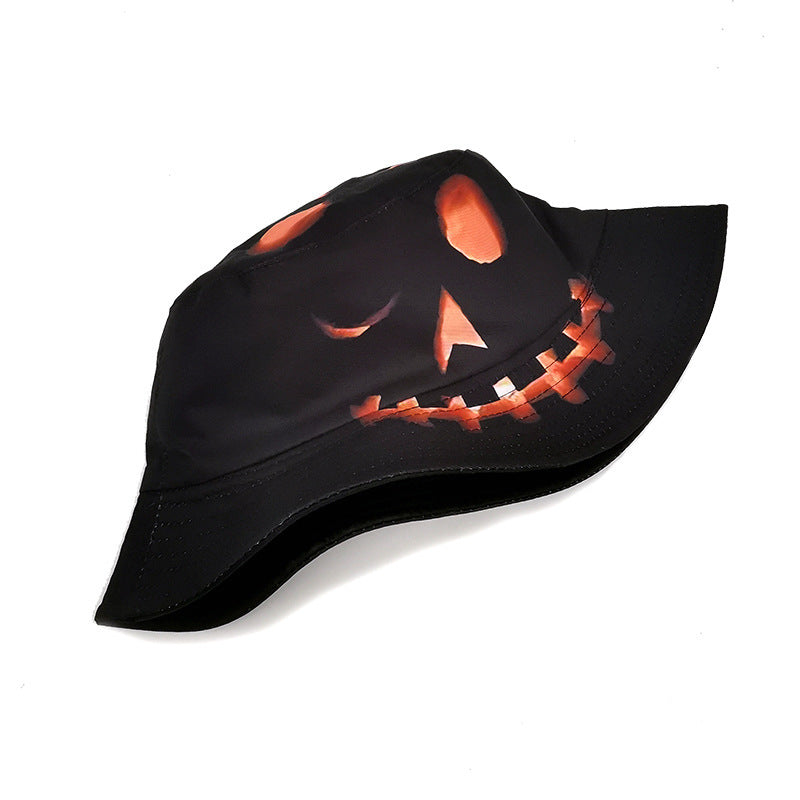 Halloween Hat- Creative Cartoon Pumpkin Grimace-Fun Sun-Shade Fisherman Style Hat