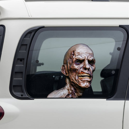 Zombie Car Window 3D Sticker-Scary Zombie Face-Halloween Window Decor