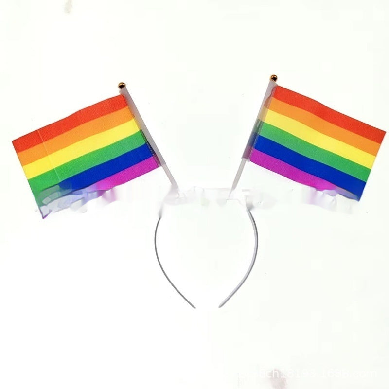 Pride Theme Headbands-Colorful Rainbow Headgear-Party-Parade-Fun