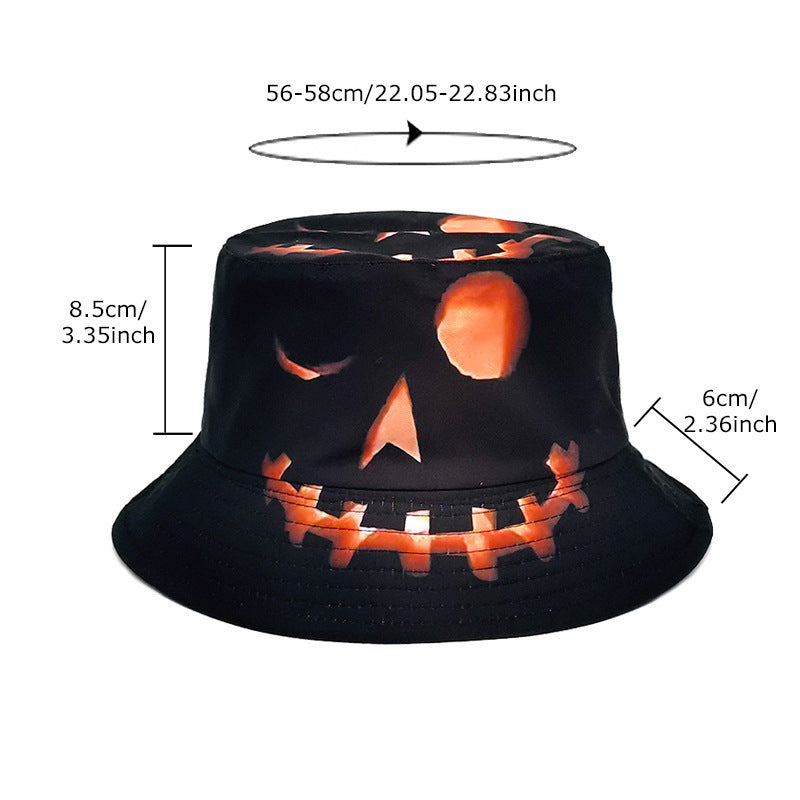 Halloween Hat- Creative Cartoon Pumpkin Grimace-Fun Sun-Shade Fisherman Style Hat