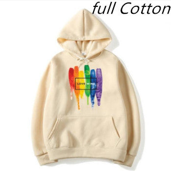 Pride-LGBT-Cotton Fleece Hoodies-Pullover Sweatshirts-Love Wins