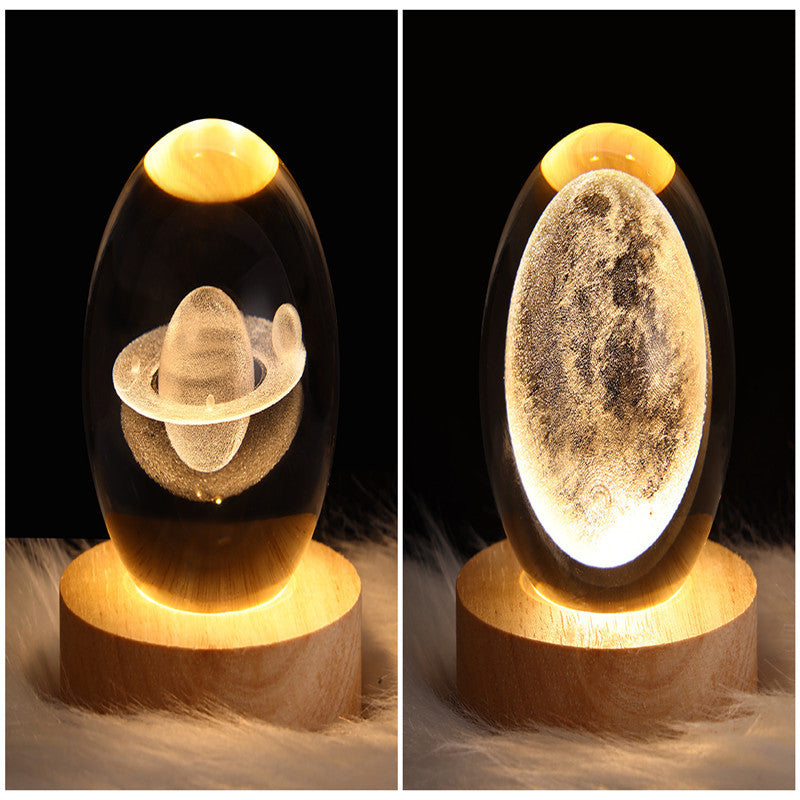 LED Night Light-Galaxy Crystal Ball Table Lamp-3D Decorative Lamp