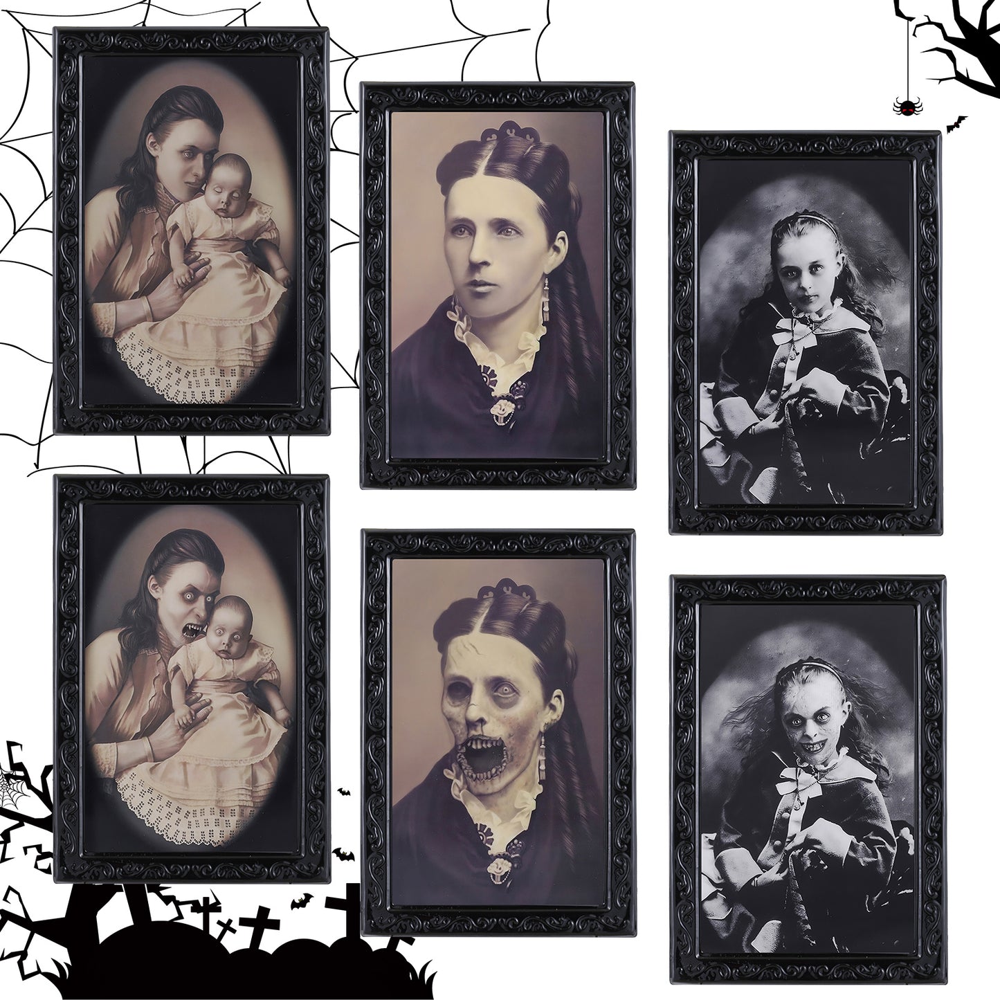 Scary Face Changing Photos! Halloween Prop-Horror Shop-Pictures Change