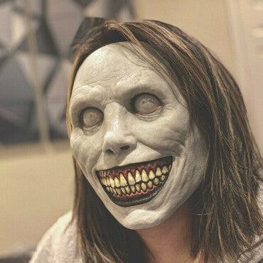 Smiling Ghoul Halloween Scary Mask-Face Mask Smiling-Creepy Horror