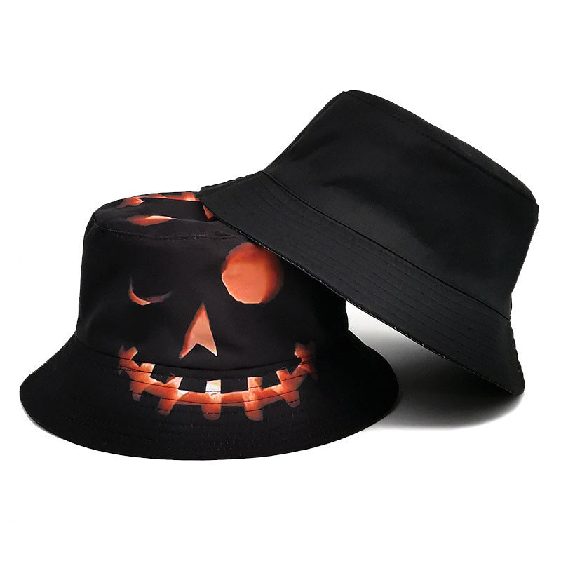 Halloween Hat- Creative Cartoon Pumpkin Grimace-Fun Sun-Shade Fisherman Style Hat