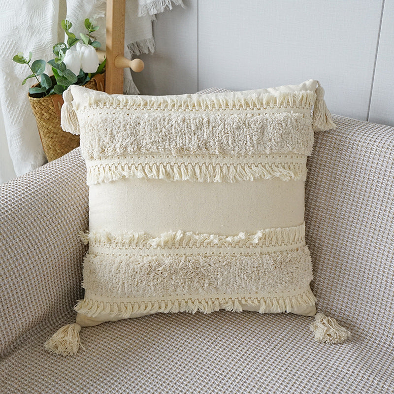 Home Fashion Boho Ethnic Tufted Pillowcase - Shop Eclectic Ear