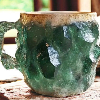 Coffee Mugs-Elegant Look Of Real Mineral Crystals- Resin Coffee Mugs