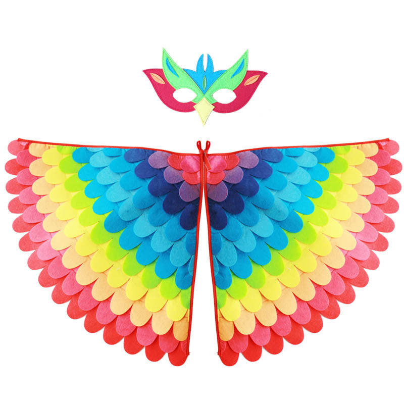 Carnival Costume Wings With Mask-Colorful Party Wings Sets