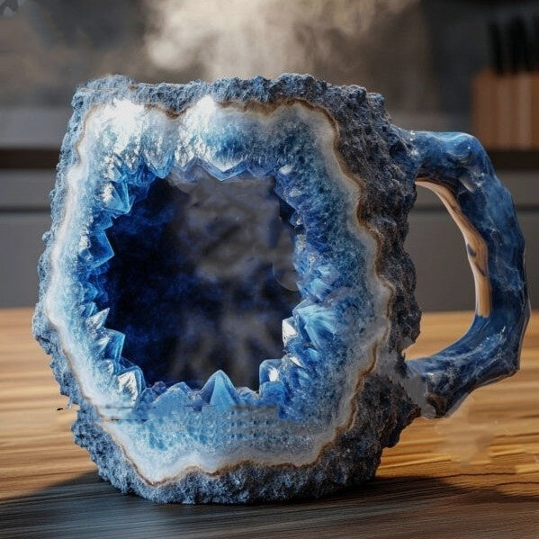 Coffee Mugs-Elegant Look Of Real Mineral Crystals- Resin Coffee Mugs