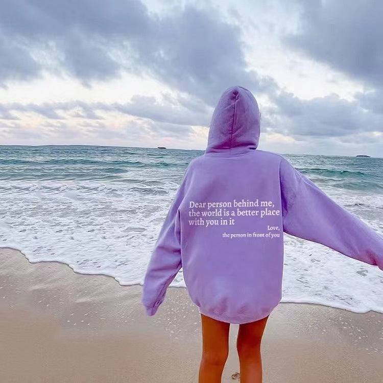 Popular HOODIE Jackets-"Dear Person Behind Me" Saying-Positive Message