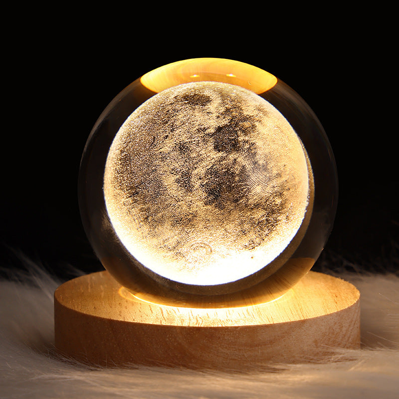 LED Night Light-Galaxy Crystal Ball Table Lamp-3D Decorative Lamp