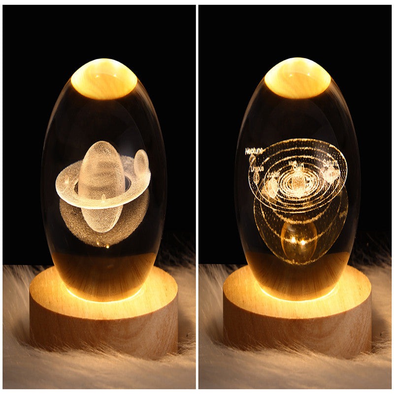 LED Night Light-Galaxy Crystal Ball Table Lamp-3D Decorative Lamp