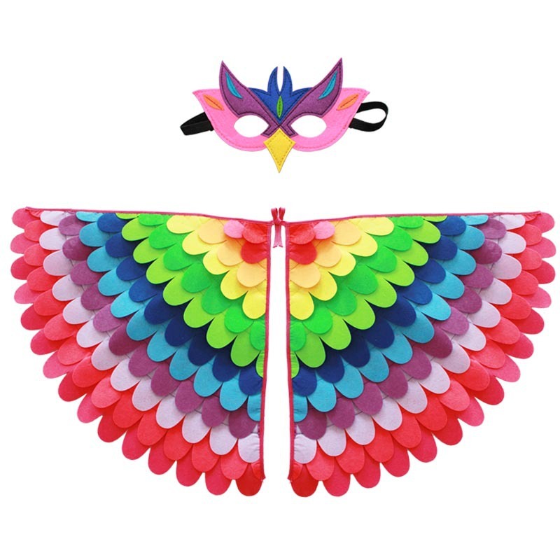 Carnival Costume Wings With Mask-Colorful Party Wings Sets