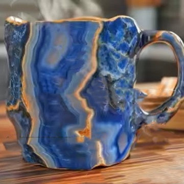 Coffee Mugs-Elegant Look Of Real Mineral Crystals- Resin Coffee Mugs