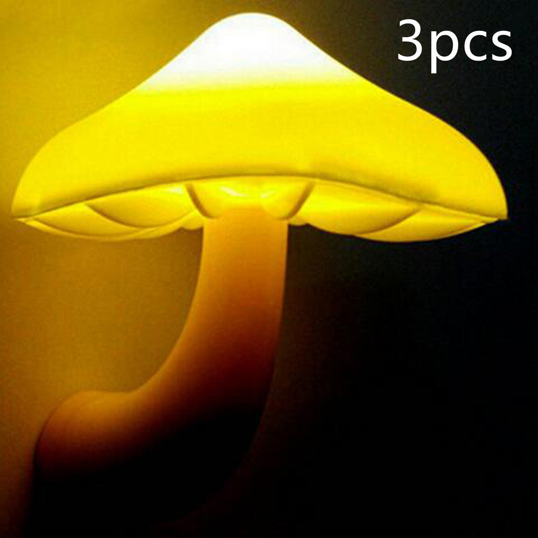 LED Mushroom Night Light-Single Wall Socket Lamp With Sensor